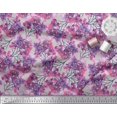 thumbnail image 1 of Soimoi Gray Poly Georgette Fabric Flower Watercolor Printed Craft Fabric by The Yard 42 Inch Wide, 1 of 5