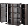 thumbnail image 1 of KFFKFF Armoire de Rangement Multimédia 4 Niveaux Tablettes DVD Ajustables 576 CD Espresso, 1 of 9