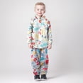 thumbnail image 2 of MIASHUI Kids Rain Suit Waterproof Jacket with Pants 2 Pieces Packable Raincoat with Hooded,Light Blue,5-6 Years, 2 of 4
