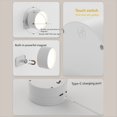 thumbnail image 4 of Rechargeable Magnetic LED Wall Light 360° Rotation Touch Remote Control Cabinet Spotlight for Home & Office Black,1 x Wall lamp 1 x Remote control,Black, 4 of 10