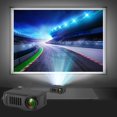 thumbnail image 2 of Qocolhg LED Mini Projector with WiFi, HD 1080P Projector, Portable Outdoor Video Projector with Remote, Home/Dormitory Theater Movie Projector for Phone Laptops, Compatible HDMI USB, 2 of 9