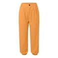 thumbnail image 4 of WEAIXIMIUNG Womens Dress Pants Straight Leg with Pockets Women's Solid Color Zipper Slacks with Angled Pockets, 4 of 6