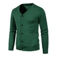 thumbnail image 1 of Womens Light Knit Sweaters Men's V Neck Cardigan Sweater Casual Lightweight Button Knitted Cardigan Sweater Womens Oversized Crewneck Pullover S-60 Green XL, 1 of 7