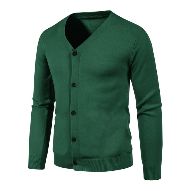 Womens Light Knit Sweaters Men's V Neck Cardigan Sweater Casual Lightweight Button Knitted Cardigan Sweater Womens Oversized Crewneck Pullover S-60 Green XL
