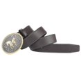 thumbnail image 4 of Engarved Boucle Cheval de Course Western Cowboy Ceinture de Taille en Cuir Pu Café, 4 of 8