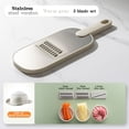 thumbnail image 3 of Birdeem 14-Inch Commercial Stainless Steel Vegetable Shredder with 3 Interchangeable Blades, Professional Potato Grater for Salad/Stir-Fry, Rust-Proof Kitchen Tool with Non-Slip Handle, 3 of 6