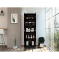 thumbnail image 3 of Tuhome Black Modern Engineered Wood Multi Storage Two-Door Pantry Cabinet, 3 of 7
