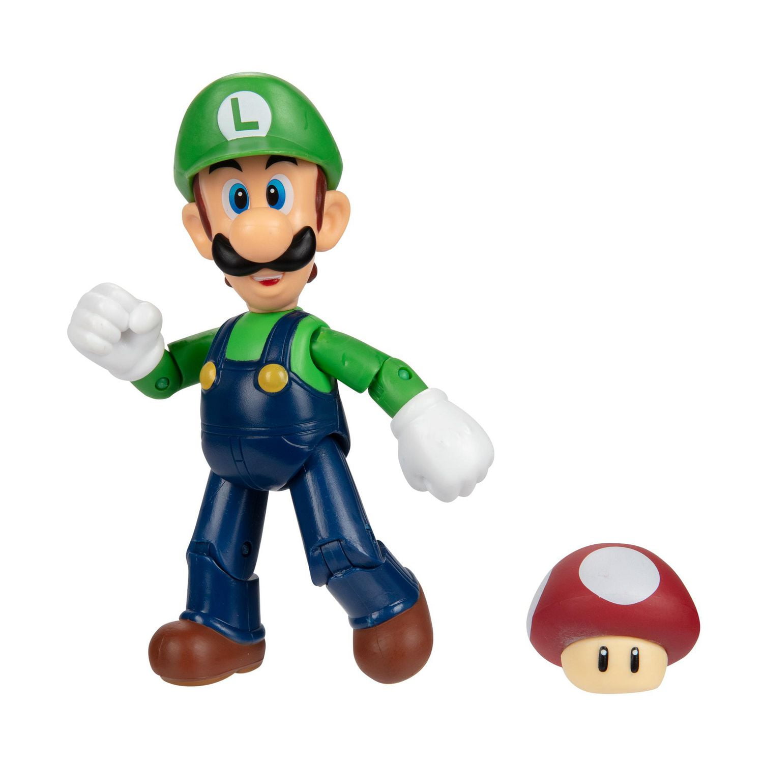 Figures 4 pouces du Monde de Nintendo - Luigi avec super champignon