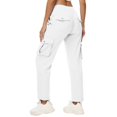 thumbnail image 1 of iHPH7 Joggers pour Femmes Pantalons Cargo pour Femmes Pantalons à Séchage Rapide Femmes Pantalons Amples Pantalons Taille Haute pour Femmes Pantalons de Travail Femmes Pantalons de Randonnée Femmes Blanc 3TG, 1 of 7