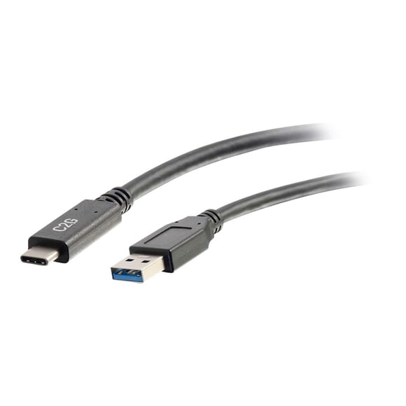 C2G 10ft USB C to USB A Cable - USB 3.2 - 5Gbps -M/M - USB cable - USB Type A (M) to 24 pin USB-C (M) - USB 3.1 - 30 V - 3 A - 10 ft - black