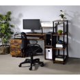 thumbnail image 2 of Acme Furniture Lyphre Computer Desk, Rustic Oak and Black, 2 of 2