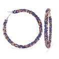 thumbnail image 1 of Women Hoop Earrings Decorative Rhinestone Ear Hoop Ear Clip Jewelry Earrings, 1 of 6