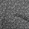 thumbnail image 1 of oneOone Rayon Dark Gray Fabric Asian Batik Floral Craft Projects Decor Fabric Printed By The Yard 56 Inch Wide, 1 of 4
