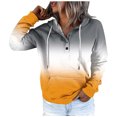 thumbnail image 1 of WEAIXIMIUNG Sweatshirts for Women Trendy Graphic Women's Autumn and Winter Fashionable Street Style Gradually Changing Color Button Collar Pocket Drawstring Casual Sports Hoodie (3), 1 of 5