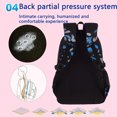 thumbnail image 4 of ruzhgo Students Book Stationery Storage Printed School Bag Hiking Portable Zipper Closure Backpack Large Capacity Knapsack Rucksack Blue Large Green Small, 4 of 6
