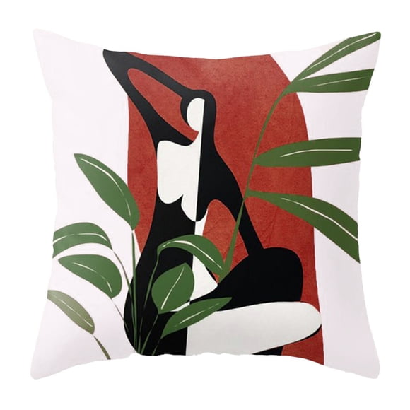 Pillowcase Modern Pillowcase Decorative Outdoor Linen Square Pillowcase for Sofa Sofa Beds and Cars 18x18 Inches (45 X 45 Cm)