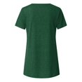 thumbnail image 5 of Pompotops T-shirt Blouse Femme Grande Taille à Boutons, Col Rond, Manches Courtes, Irrégulier, 5 of 5