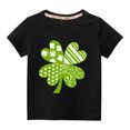 thumbnail image 1 of MeetoTime T-shirt Uni à Col Rond pour Tout-Petits Enfants Imprimé Fête de la Saint-Patrick Manches Courtes pour Garçons Filles, 1 of 3