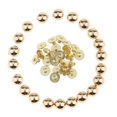 thumbnail image 3 of 20 Pieces Mushroom Dome Rivets Studs Rivets Leathercrafts accessories Spikes for Leather Craft Bag 8mm gold, 3 of 9