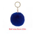 thumbnail image 1 of Fuzzy Ball Keychain Supple Comfortable Lovely Key Rings Adorable Practical Key Chains Women for Children Adults Elderly Students Dark Blue 9cm, 1 of 7