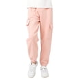 thumbnail image 1 of MIASHUI Girls Sweatpants Unisex Children Cargo Pants Kids Solid Color Trousers,Pink,6-7 Years, 1 of 4