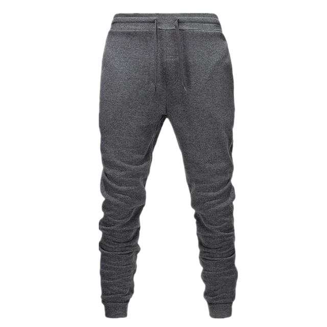 RXIRUCGD Men's Solid Color Pocket Drawstring Casual Youth Versatile Sports Oversized Pants, Dark Gray, Size: L