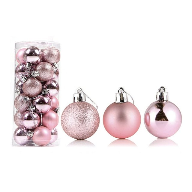 MesaSe 24Pcs Christmas Ball Delicate Reusable High Gloss Tree Decor Ball Pendant Home Decor