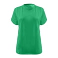 thumbnail image 5 of Yuyuzo Plus Size Tops for Women Casual V Neck Solid Color T-Shirts Short Sleeve Beach Summer Tops, 5 of 5