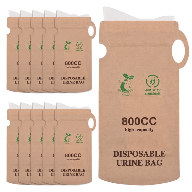 10pcs Emergency Disposable Urinal Bags Car Vomit Bag 800cc Camping