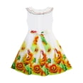 thumbnail image 2 of Robe Fille Tournesol Jardin Col Rabattu Sans Manches 4 Ans, 2 of 4