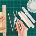 thumbnail image 4 of Binwennn Folding Pen Scissors Student Art Cutting Tools Small Paper Cutting Mini Scissors Manual Account Ceramic Penknife Rainbow Kitchen Wall Hanging Plate Rack, 4 of 6