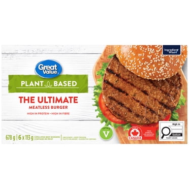 Great Value The Ultimate Meatless Burger, 678 g
