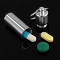 thumbnail image 3 of Unique Bargains 2pcs Chrome Waterproof Aluminum Pill Bottle Cache Holder Container Keychain, 3 of 7