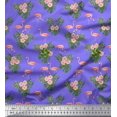 thumbnail image 1 of Soimoi Polyester Crepe Fabric Floral & Cute Animals Cartoon Printed Fabric 1 Yard 42 Inch Wide, 1 of 3