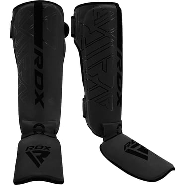 RDX Protège-Tibias pour Kickboxing, Muay-Thaï, Combats de MMA et Coussinets d'Entraînement, Cuir Maya Hide KARA Protection en Mousse pour Cou-de-Pied, Protège-Jambes et Pieds pour Arts Martiaux, Sparring, BJJ et Équipement de Boxe