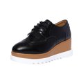 thumbnail image 2 of LSLJS Chaussures en Cuir Style Britannique pour Femmes à Bout Rond, Talon Compensé, Semelle Épaisse à Pompon Style Muffin, Chaussures en Cuir pour Femmes, 2 of 6