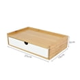 thumbnail image 3 of Textured Desktop Storage Drawer Toothbrush Box Organization Scissors Wooden Supplies Storage Box for Study Hotel Guest Room Bathroom Jewelry Makeup , white single layer, 3 of 7