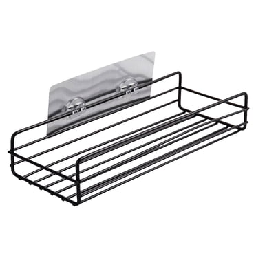 Dvkptbk Clothing & Wardrobe Storage Floating Shelves for Wall, Wall Mounted Storage Shelves with Black Metal Frame for Bathroom, Bedroom, Living Room, Kitchen, Office on Clearance