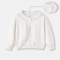 thumbnail image 1 of Cowsor Toddler Girls Knit Cropped Bolero Shrug Little Kids Long Sleeve Open Front Cardigan Sweater, 1 of 5