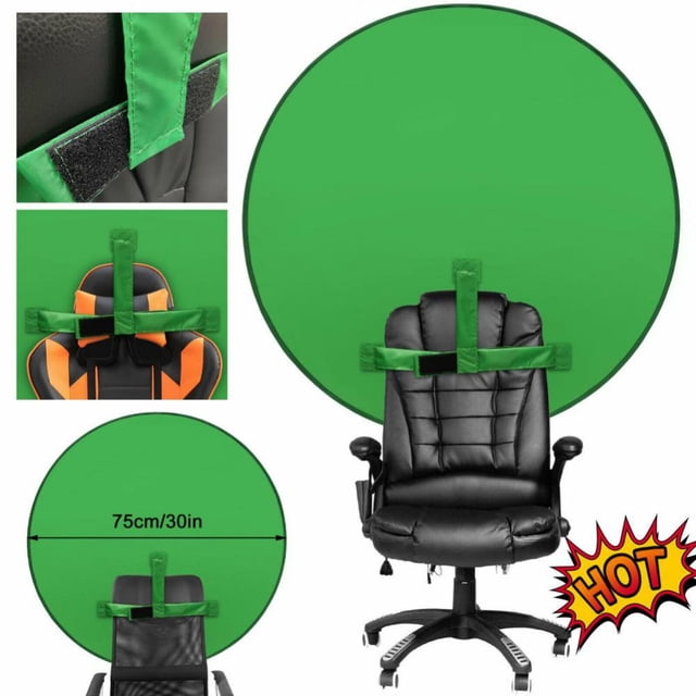 JUNWELL Toile de Fond Pliable à Écran Vert pour Chaise, Photographie, Jeux et Diffusion en Direct