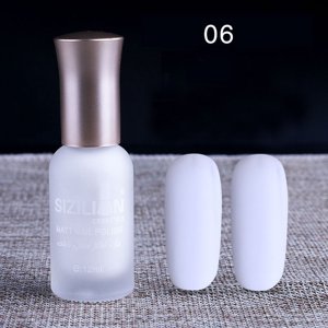 Mode féminine 12ml Matte Dull Nail Polonais rapide à sec Long Lasing Nail Art Matte Nail Gel Polonais