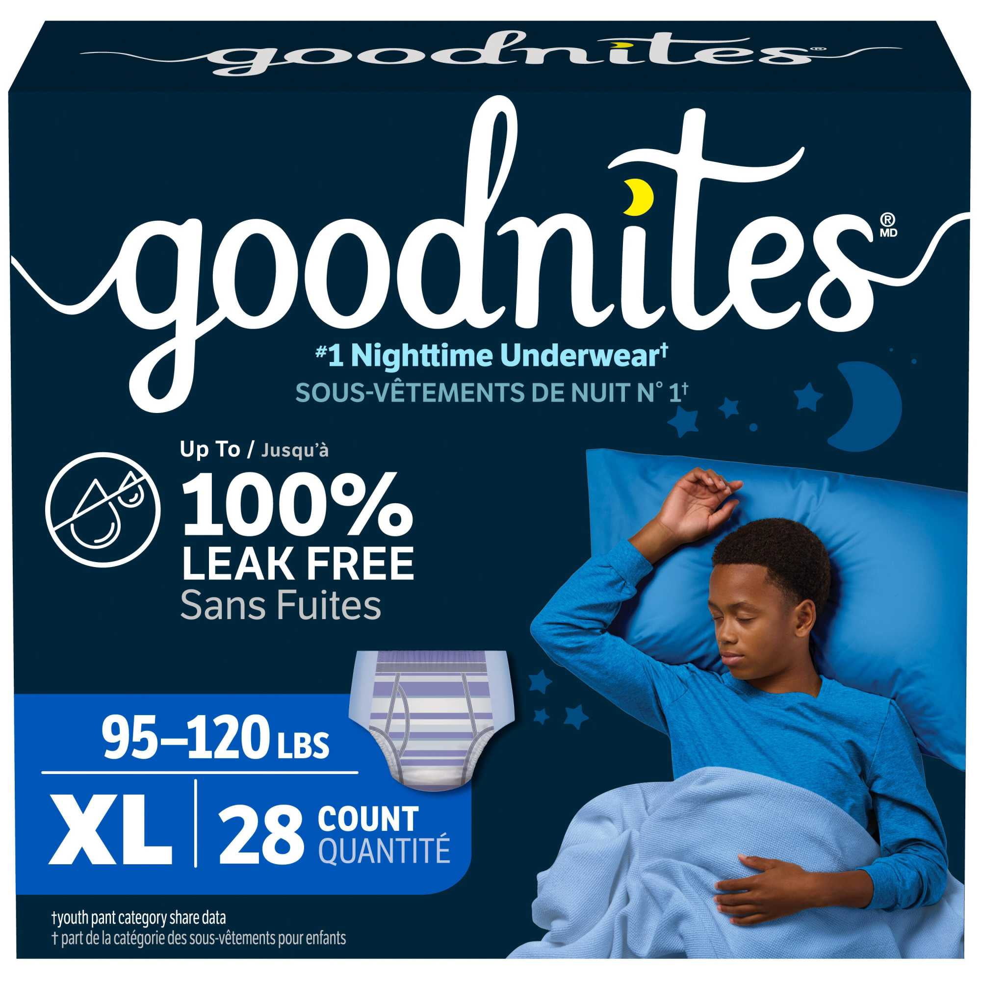Goodnites Boys Nighttime Bedwetting Underwear, L (68-95 lbs), 34 Count (Select for More)