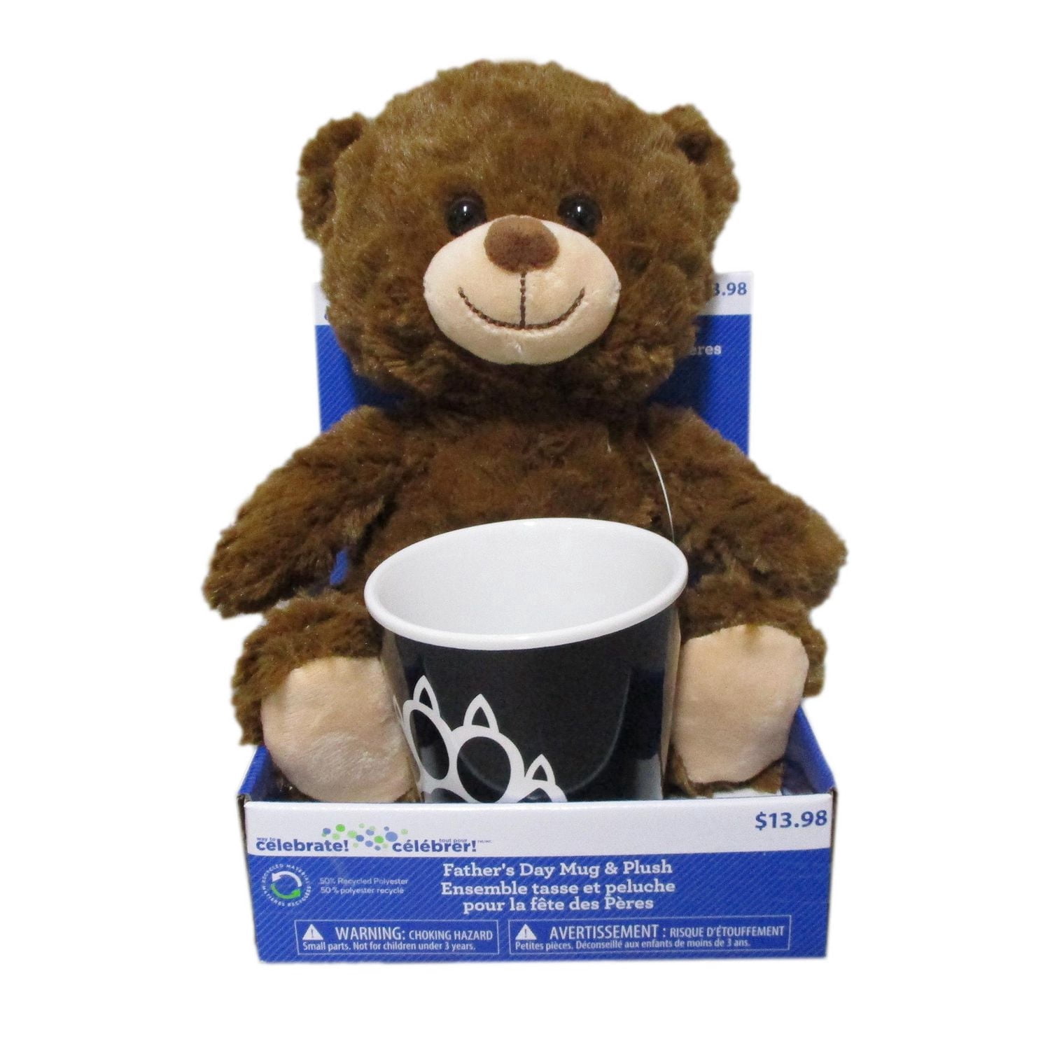 WAY TO CELEBRATE l’ours en peluche avec un ensemble de tasses.