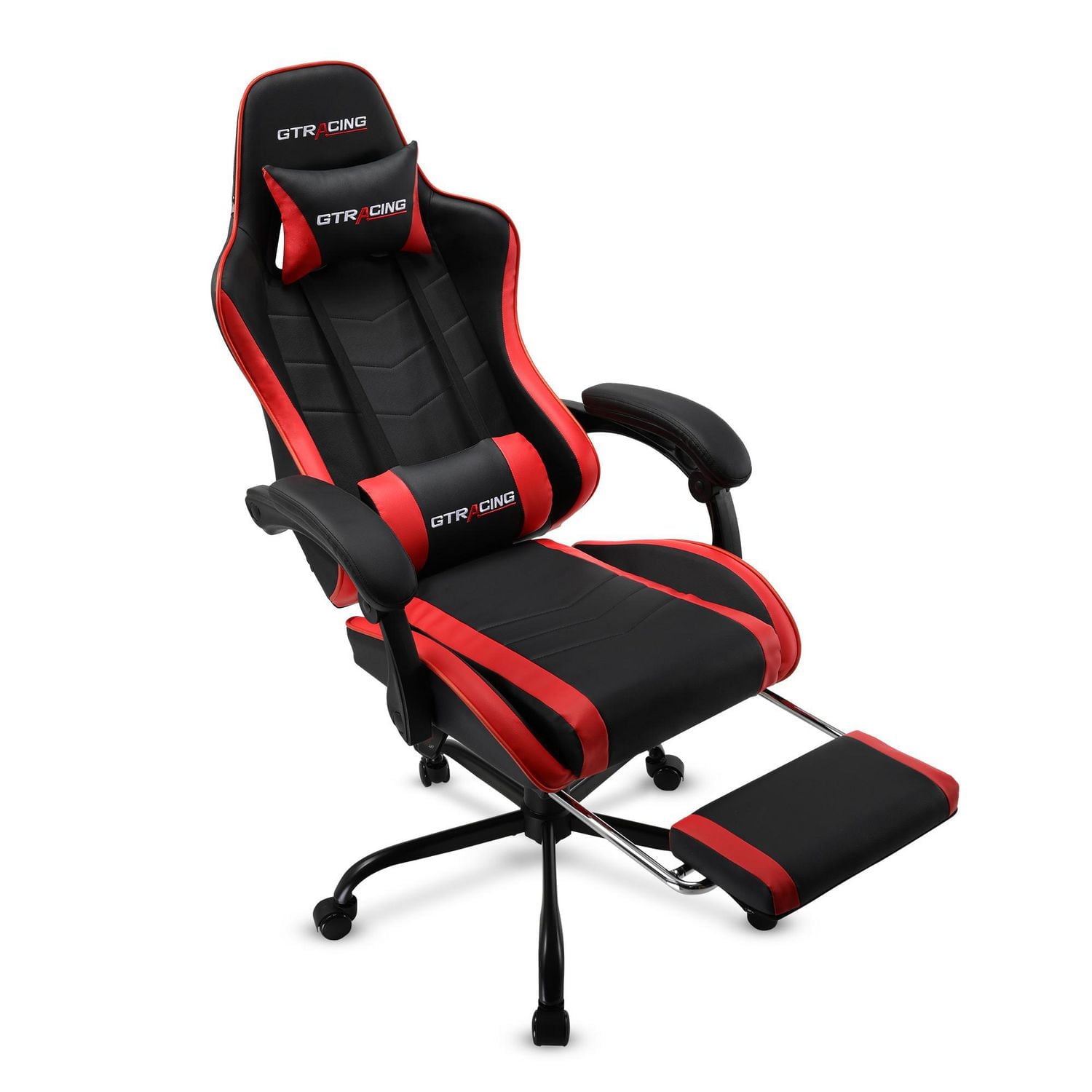 Chaise de jeu ergonomique GTRACING GTWD-200 avec coussins réglables et repose-pieds
