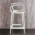 thumbnail image 2 of Heavenly Collection White Plastic Counter Stool, 2 of 7