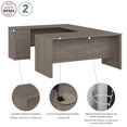 thumbnail image 2 of Bureau en U 65L Logan de Bestar, érable argenté, 2 of 4