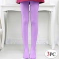 thumbnail image 2 of FAIWAD Collants de Danse Ballet pour Filles 3 Pcs Doux Opaques avec Pieds Extensibles Taille Haute Bas Colorés, 2 of 6