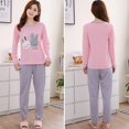 thumbnail image 2 of Ensemble de Pyjama pour Femmes à Manches Longues Imprimé Dessin Animé, Trois Pièces, Imprimé Chat, Col Rond, Pyjama + Pantalon de Sommeil, Pyjama Chat, Pantalon de Pyjama, Pantalon de Sommeil, Vêtements de Maison, Vêtements pour Femmes, Ensembles de Pyjama, 2 of 4