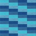 thumbnail image 1 of Ahgly Company Machine Washable Indoor Square Transitional Blue Area Rugs, 6' Square, 1 of 7