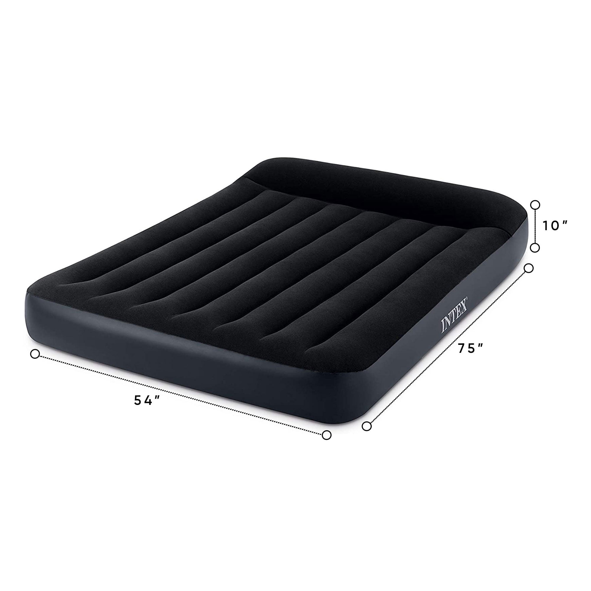 Intex Matelas pneumatique classique avec repose-oreiller complet Intex avec Fiber-Tech Rp, âge : adulte